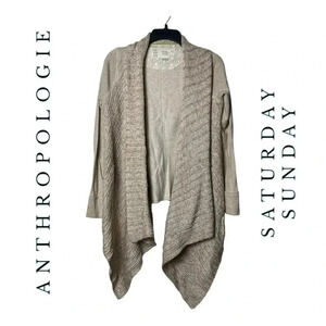 1502. ANTHROPOLOGIE SATURDAY SUNDAY KNITTED‎ SYMMETRICAL CARDIGAN SIZE SMALL